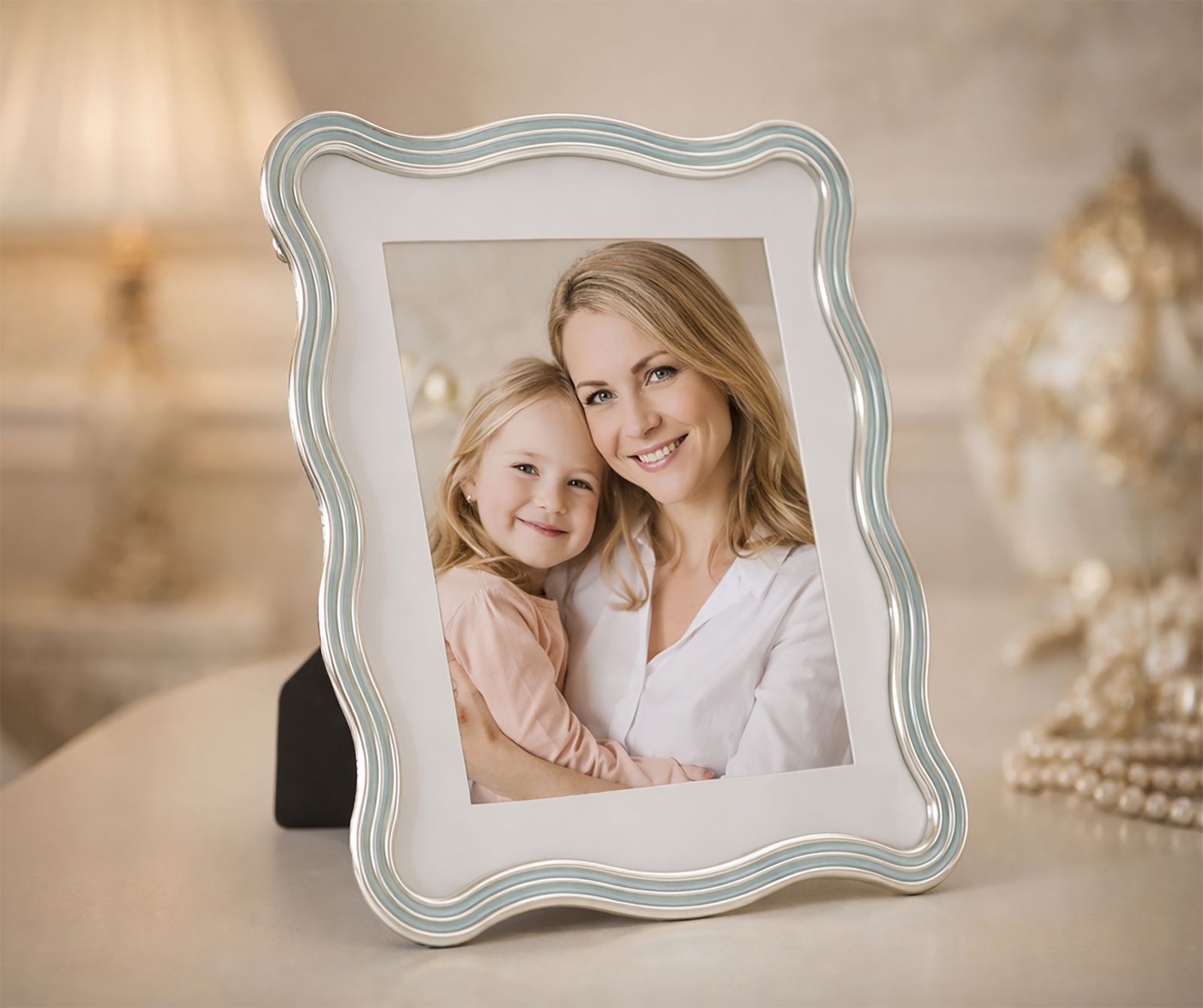 CORNICE ELIZABETH CELESTE CM 22,7X1,3X27,6 (MISURA INTERNA CM 20X25) MIN 2 - immagine 5