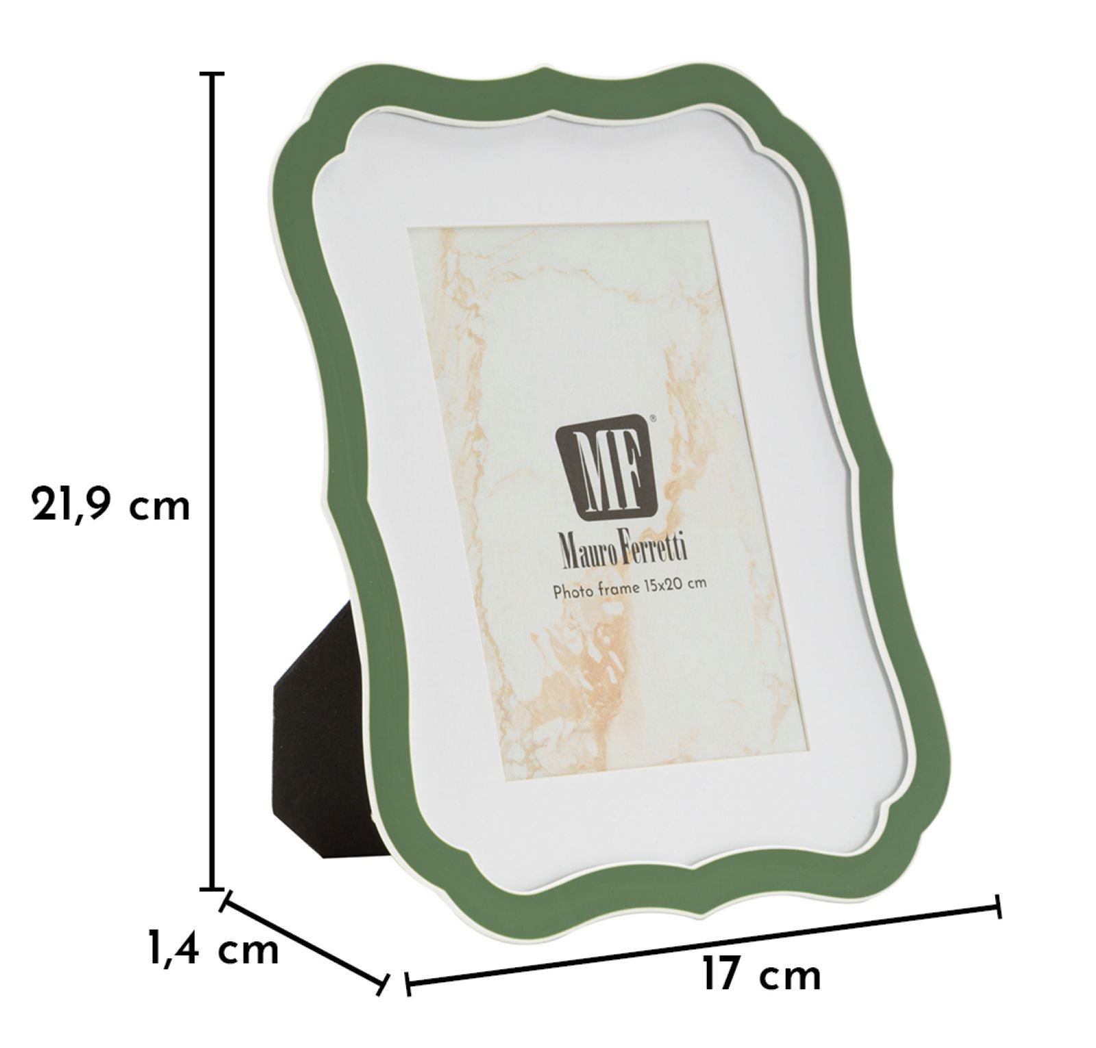 CORNICE MARGOT VERDE CM 17X1,4X21,9 (MISURA INTERNA CM 15X20) MIN 2 - immagine 6