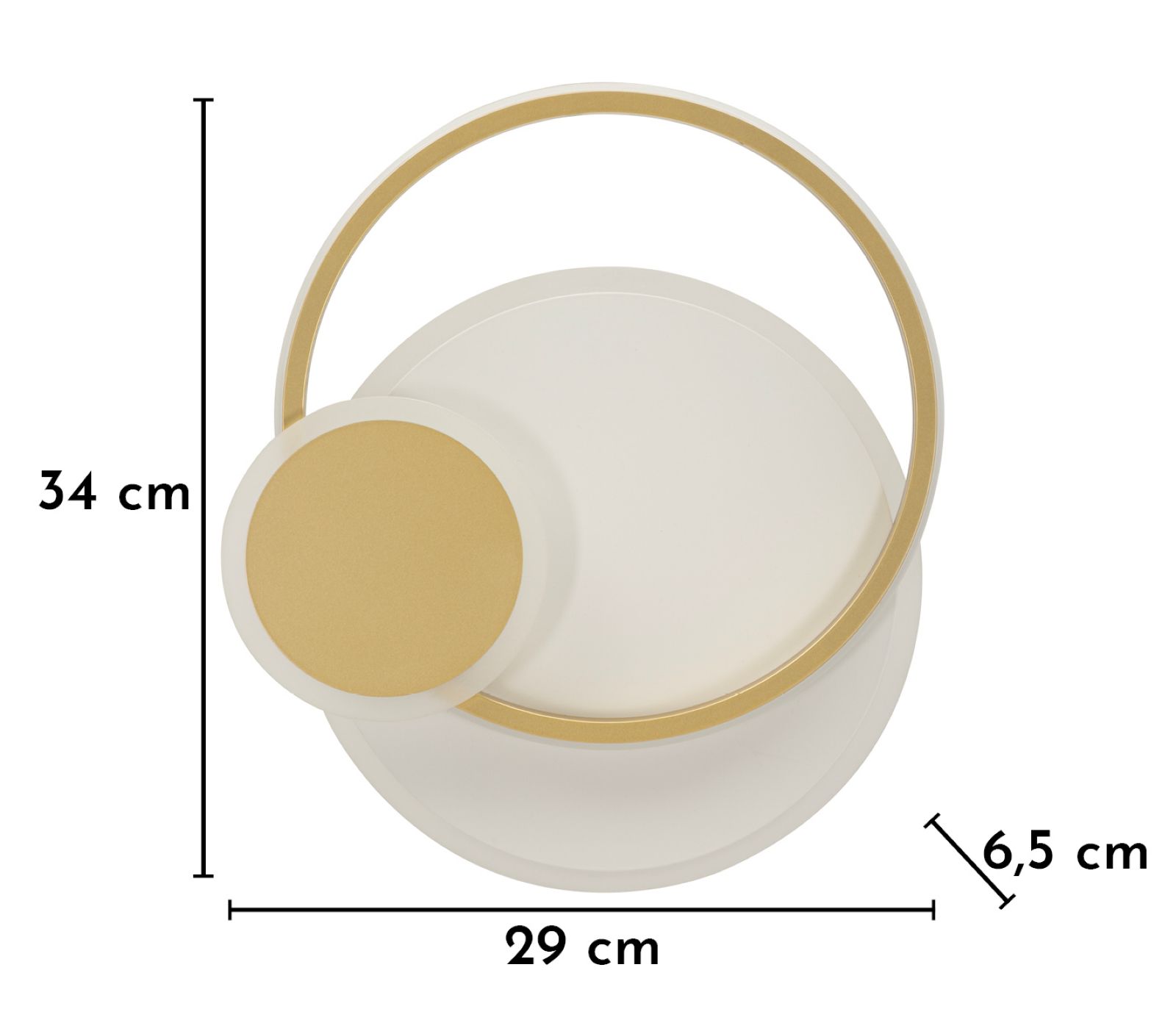 LAMPADA DA MURO LED DISH CM 29X6,5X34 (LUCE CON 3 TEMPERATURE DI COLORE) - immagine 6
