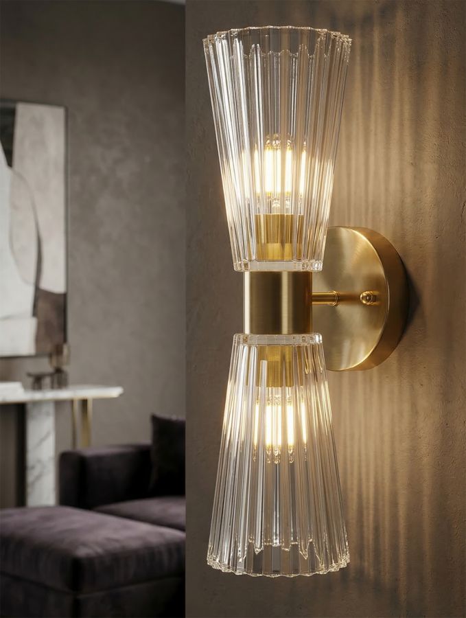 LAMPADA DA MURO PRAGA CM 11X16X40 - immagine 7