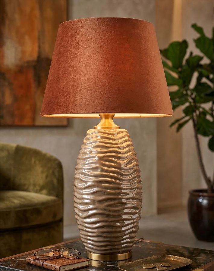 LAMPADA DA TAVOLO PRAGA -B- CM Ø 45,5X79 - immagine 6