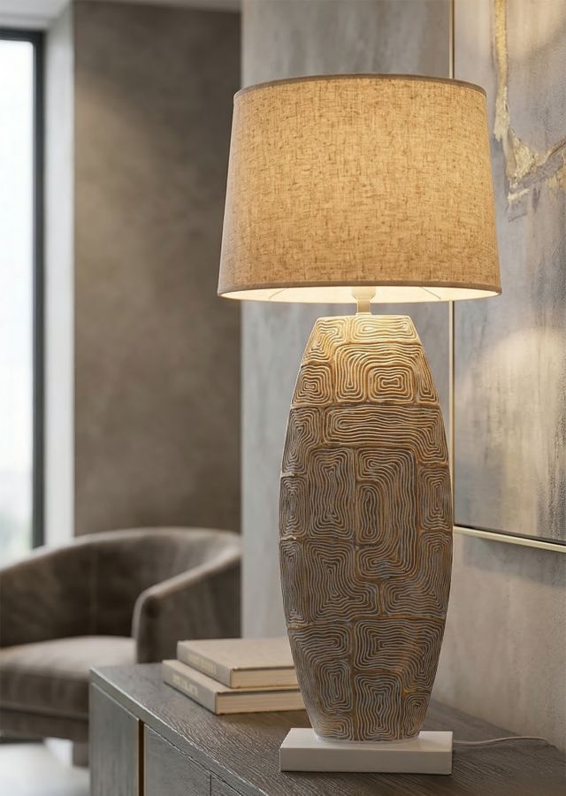 LAMPADA DA TAVOLO RESINA ECLIPS TOWER CM Ø 38X90 - immagine 6