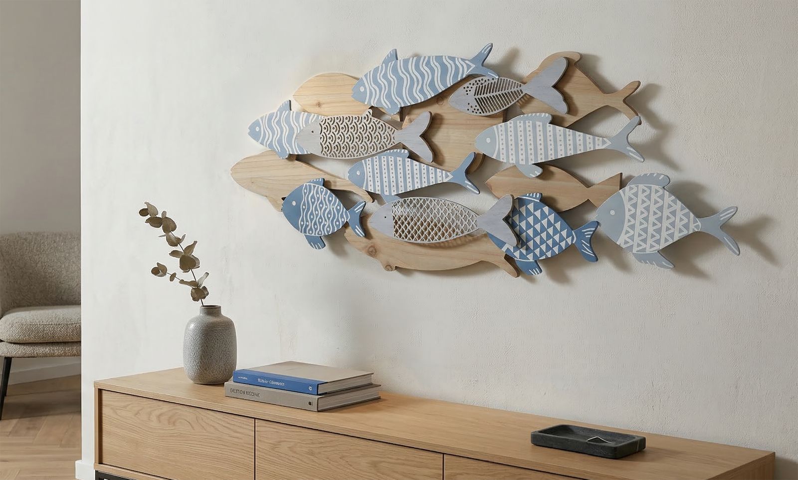 PANNELLO DA MURO FISH SEA CM 91X3X33,5 - immagine 5
