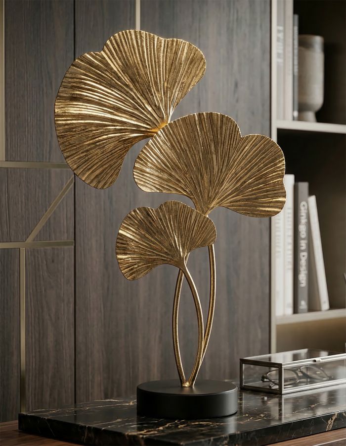 SCULTURA FOGLIE CM 24,5X10,5X40,5 MIN 2 - immagine 6