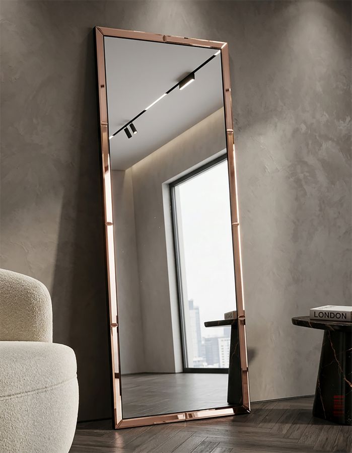 SPECCHIO DA MURO RIYAD ROSA CM 55X2X150 (MISURA SPECCHIO CM 49X143,5) - immagine 6