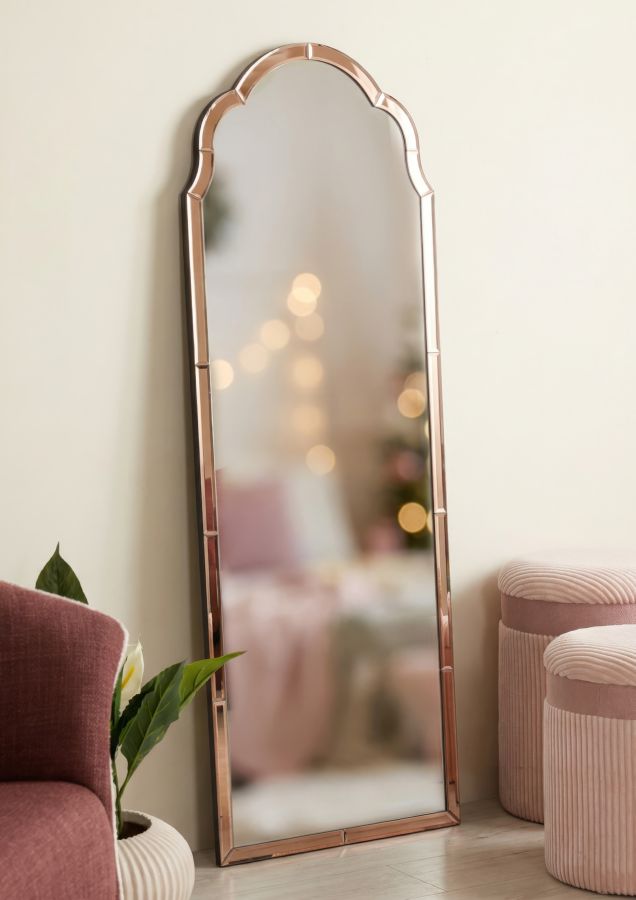 SPECCHIO DA MURO TANGERI ROSA CM 55X2X150 (MISURA SPECCHIO CM 49X144) - immagine 7