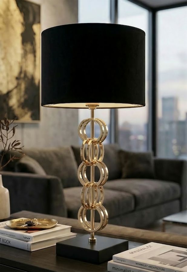 LAMPADA DA TAVOLO GLAM RINGS CM Ø 25X54,5 - immagine 7