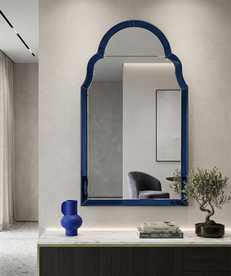 SPECCHIO DA MURO TANGERI BLU CM 47X1X80 (MISURA SPECCHIO CM 41X74) - immagine 7