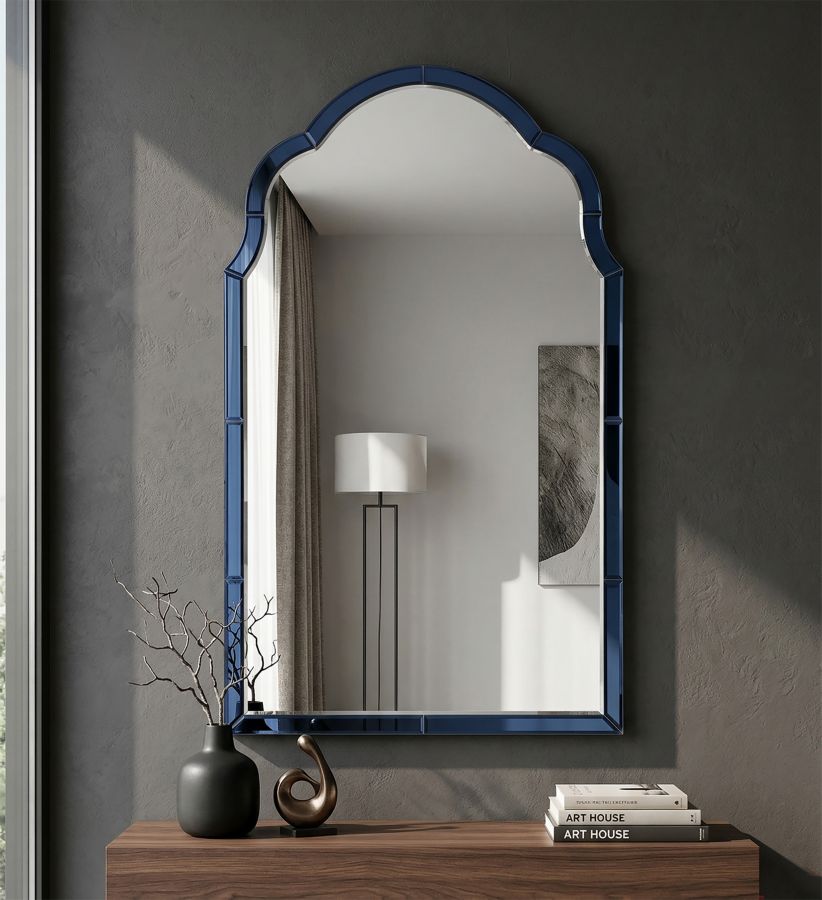 SPECCHIO DA MURO TANGERI BLU CM 62X1X100 (MISURA SPECCHIO CM 55X94) - immagine 7