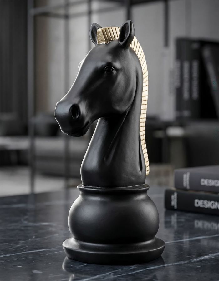 CAVALLO NERO E ORO CM 10,5X8,5X19 MIN 2 - immagine 6