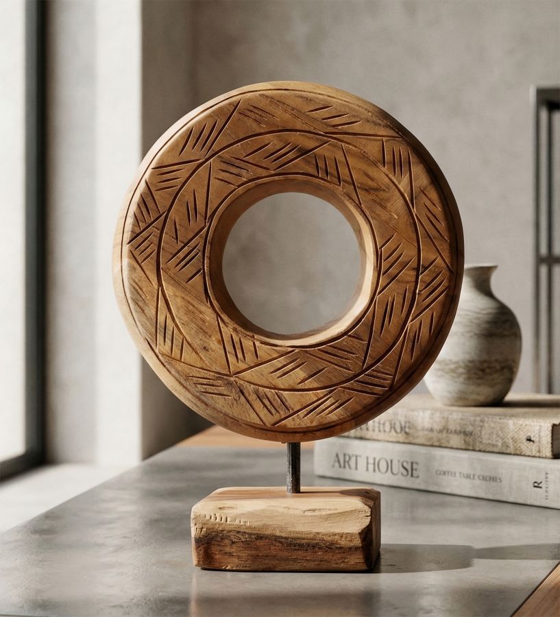 SCULTURA DORAT IN TEAK RIC. CM 20X10X28 MIN 2 (PEZZI UNICI - NON RIP. IN SERIE) - immagine 9