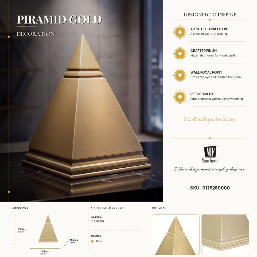 PIRAMIDE GOLD CM 11,5X11,5X15,5 MIN 2 - immagine 8