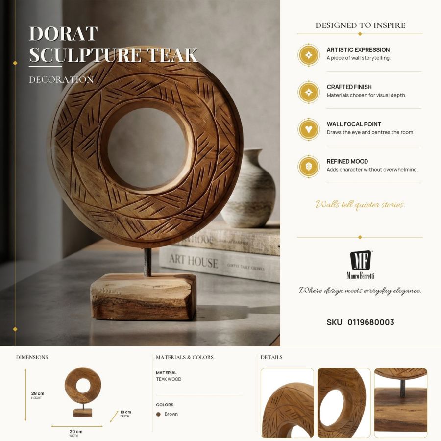 SCULTURA DORAT IN TEAK RIC. CM 20X10X28 MIN 2 (PEZZI UNICI - NON RIP. IN SERIE) - immagine 11