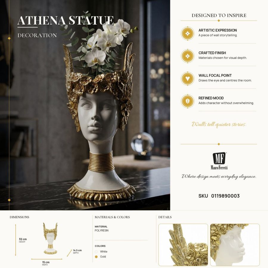 SCULTURA ATHENA CM 15X14,5X32 - immagine 8
