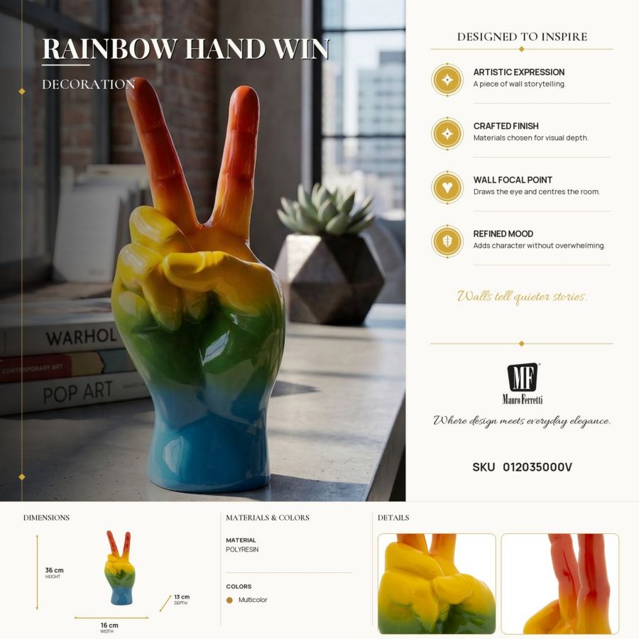 MANO RAINBOW VITTORIA CM 16X13X36,5 - immagine 9