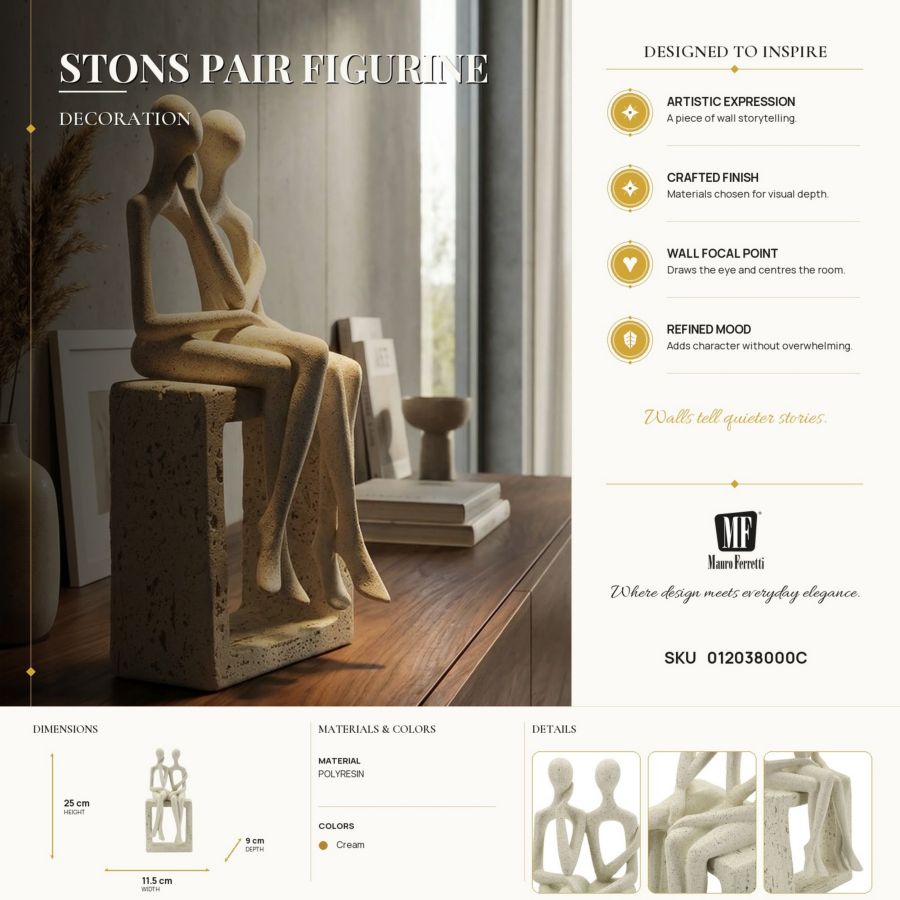 STATUETTA COPPIA STONS CM 11,5X9X25 MIN 2 - immagine 10