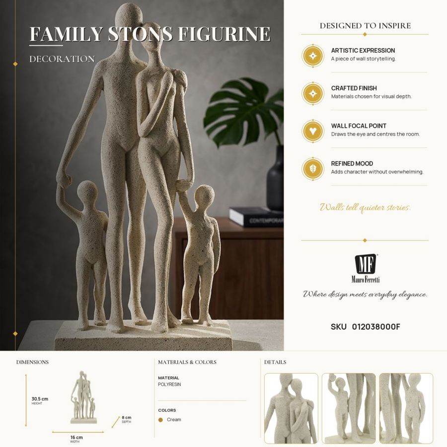 STATUETTA FAMILY STONS CM 16X8X30,5 - immagine 10