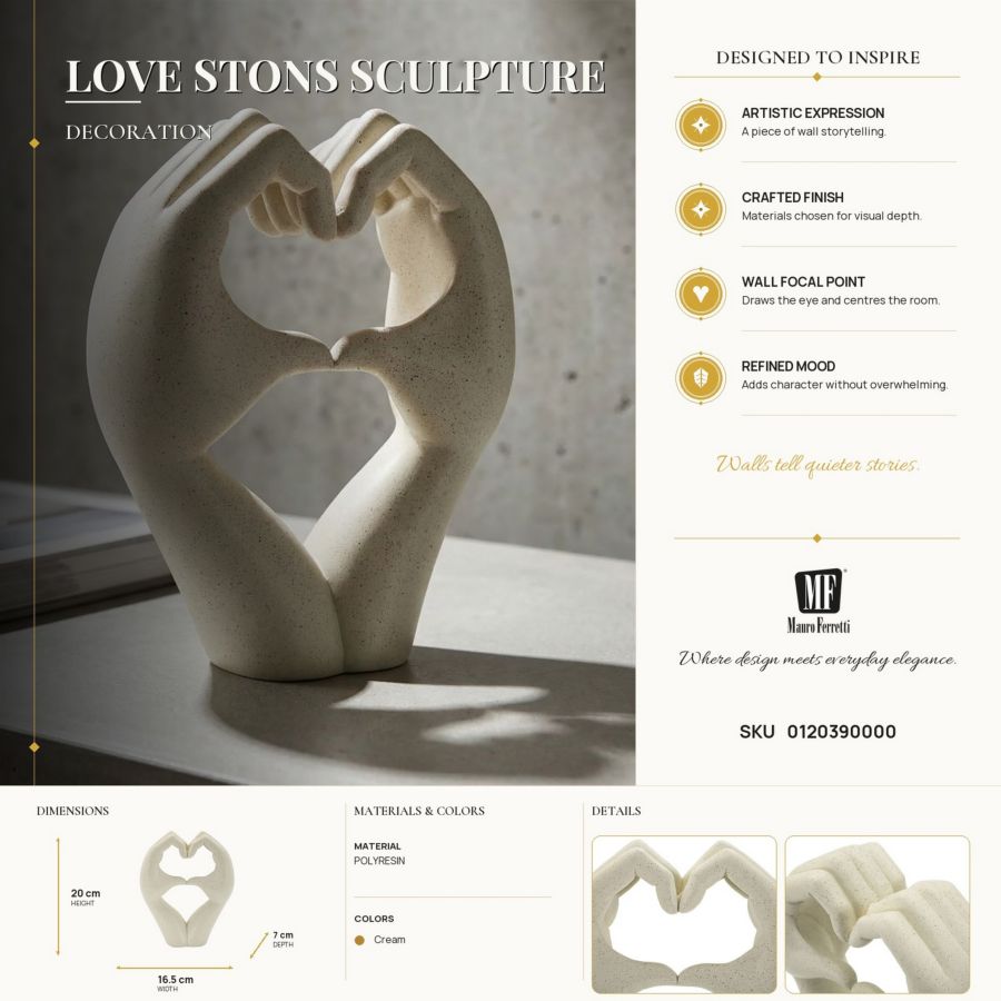 SCULTURA LOVE STONS CM 16,5X7X20 MIN 2 - immagine 9