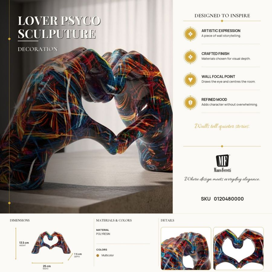 SCULTURA LOVER PSYCO CM 25X7,5X13,5 - immagine 8