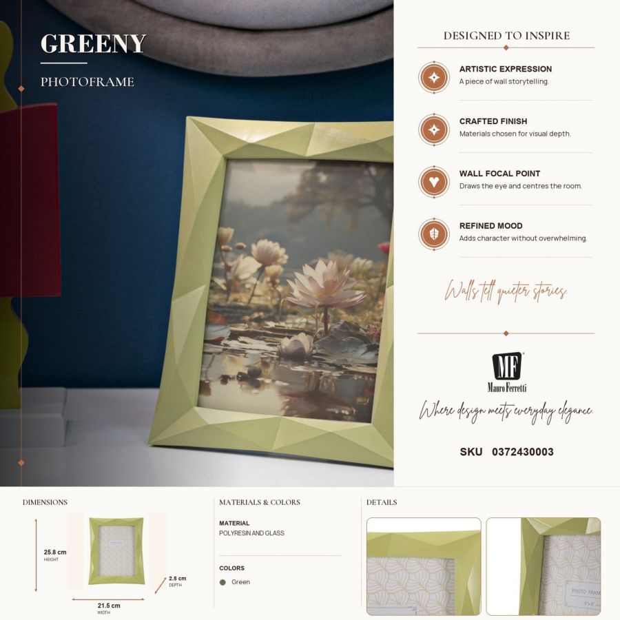 CORNICE GREENY CM 21,5X2,5X25,8 (MISURA INTERNA CM 15X20) MIN 2 - immagine 7