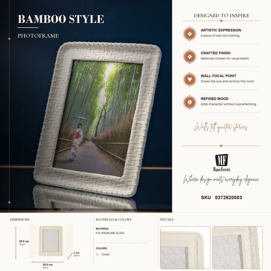 CORNICE BAMBOO STYLE CM 20,5X2X25,5 (MISURA INTERNA CM 15X20) MIN 2 - immagine 7