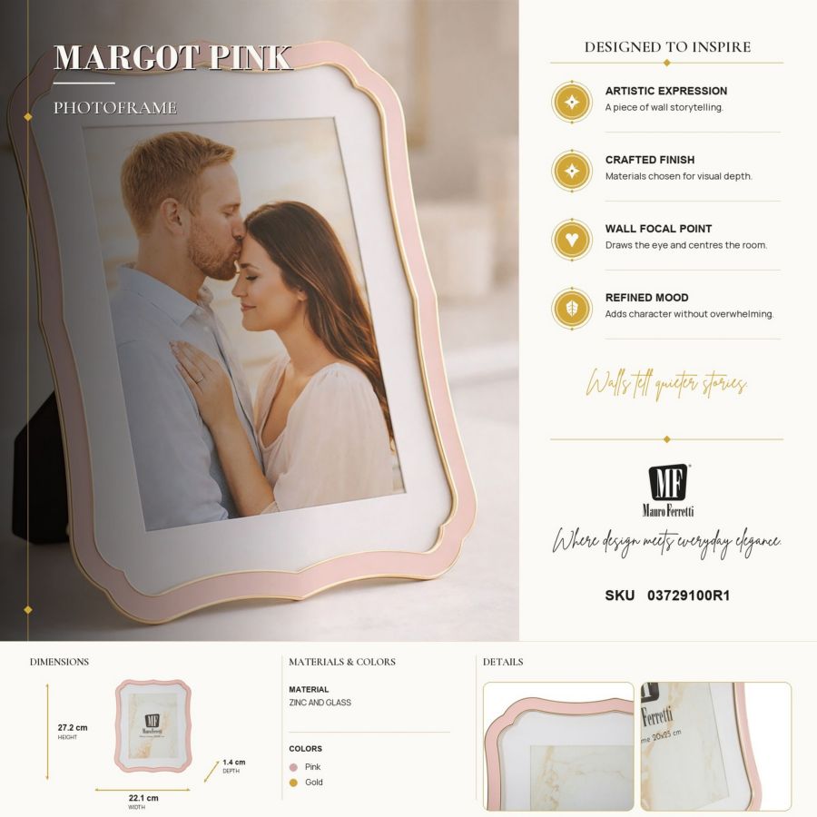 CORNICE MARGOT ROSA CM 22,1X1,4X27,2 (MISURA INTERNA CM 20X25) MIN 2 - immagine 7