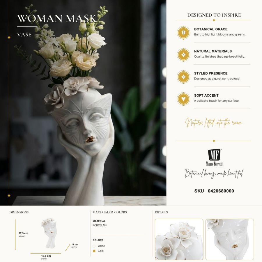 VASO WOMAN MASK CM 16,5X14X27,3 - immagine 7