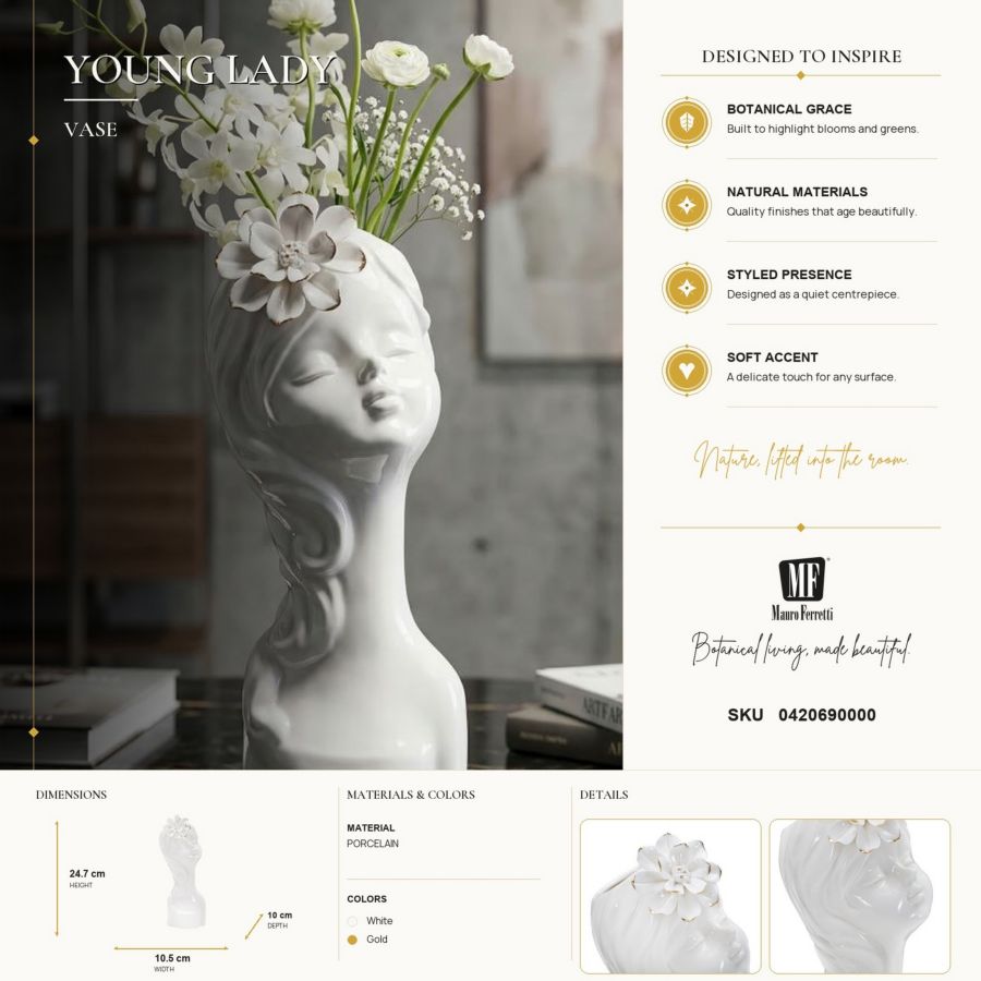 VASO YOUNG LADY CM 10,5X10X24,7 MIN 2 - immagine 7