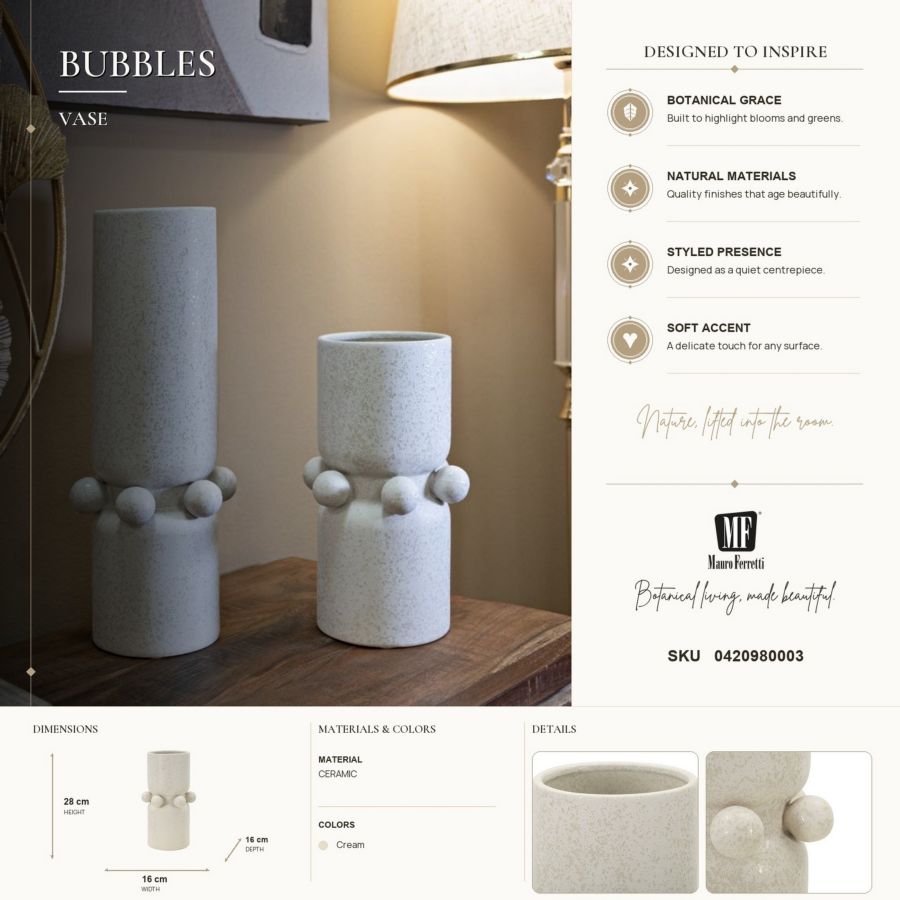 VASO CERAMICA BUBBLES CM Ø 16X28 - immagine 7