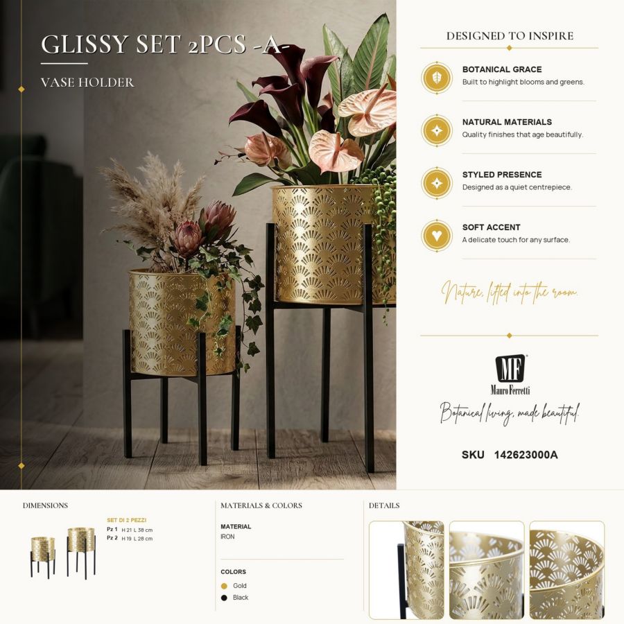 P/VASI GLISSY STAND COPPIA -A- CM Ø 21X38-19X28 - immagine 8