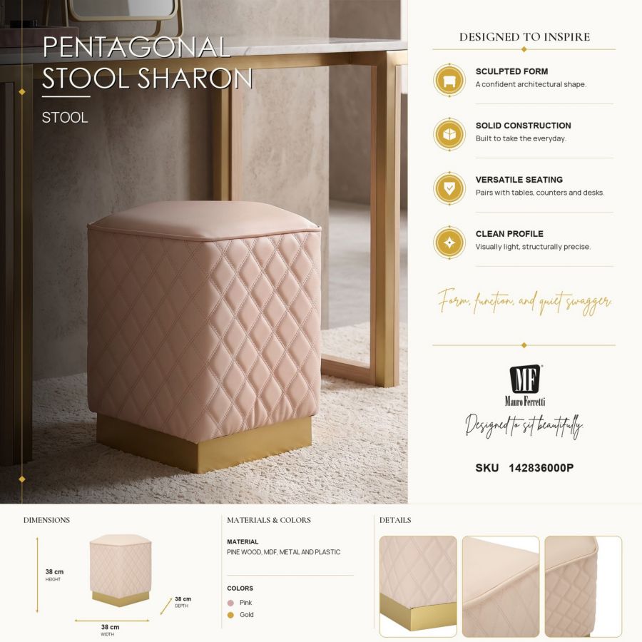 PUFF PENTAGONALE SHARON CM 35X35X38 - immagine 9