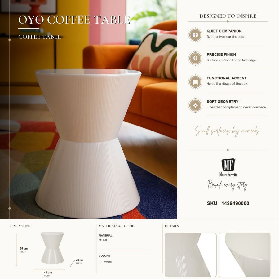 TAVOLINETTO IN METALLO OYO CM Ø 45X55 - immagine 7