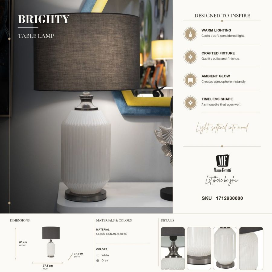 LAMPADA DA TAVOLO BRIGHTY CM Ø 37,5X65 - immagine 8