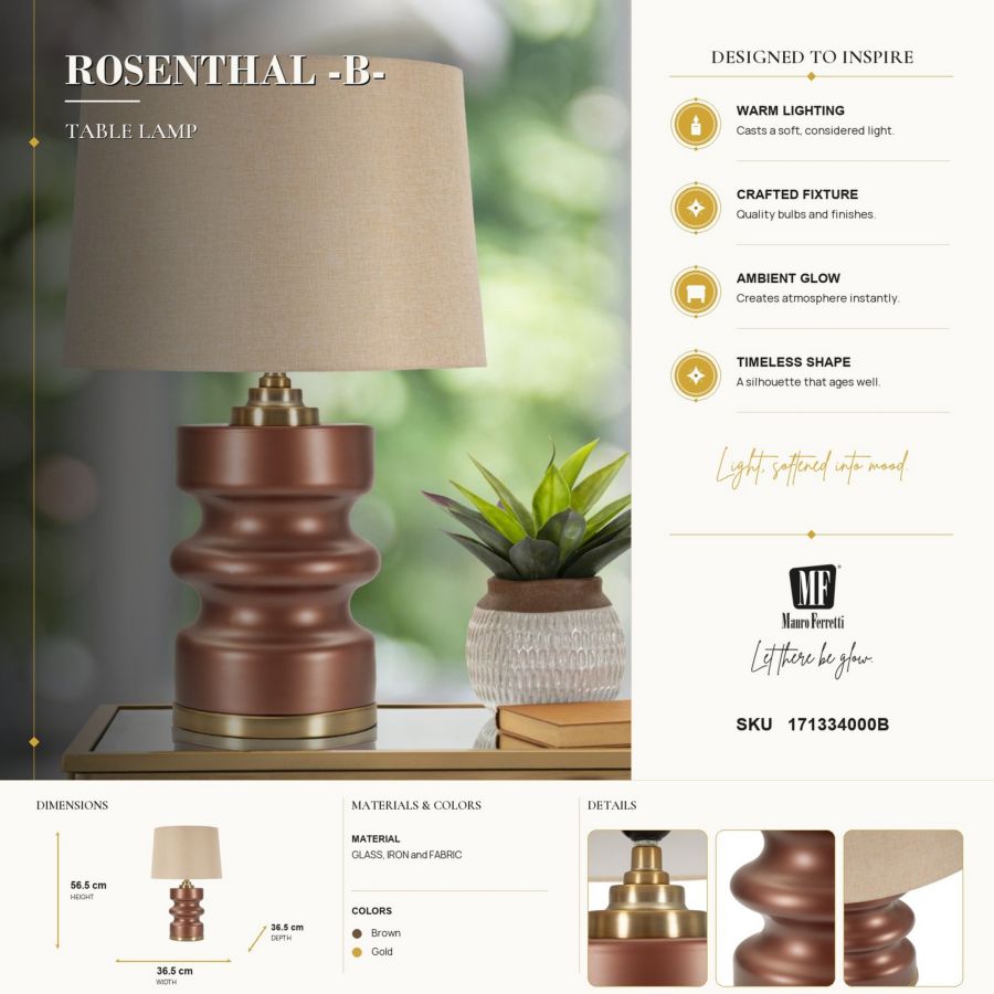LAMPADA DA TAVOLO ROSENTHAL -B- CM Ø 36,5X56,5 - immagine 7