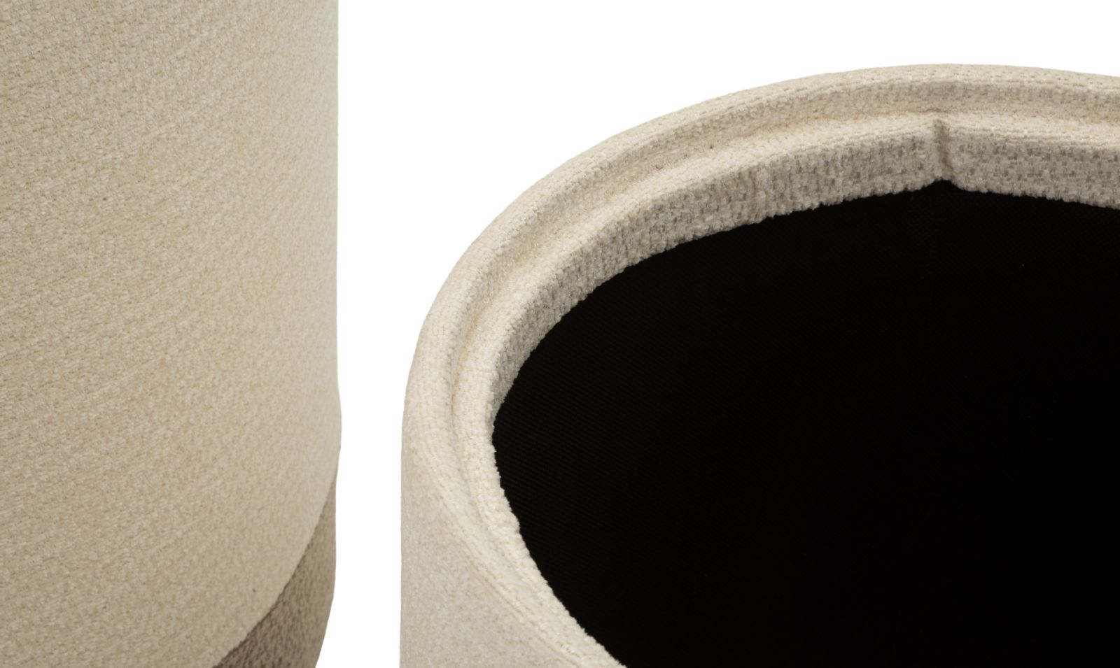 POUF C/CONTENITORE&VASSOIO ANKARA COPPIA CM Ø 40X47-34X40 - immagine 10