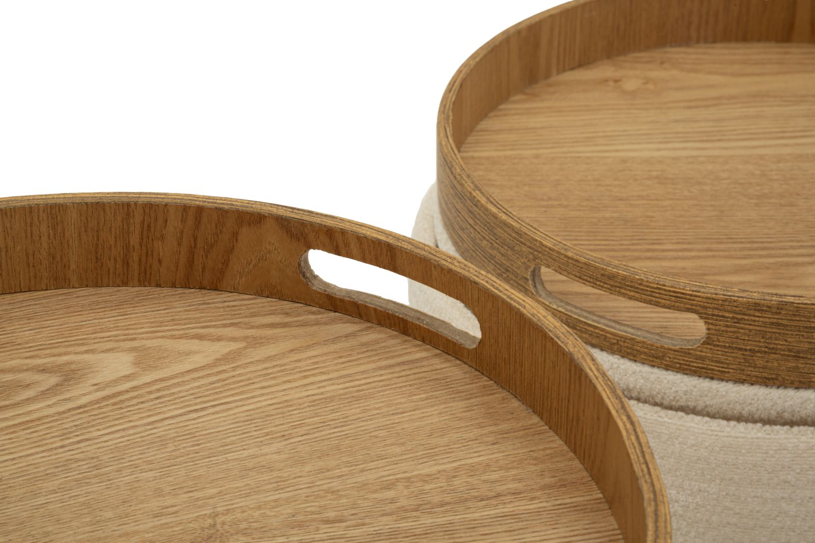 POUF C/CONTENITORE&VASSOIO ANKARA COPPIA CM Ø 40X47-34X40 - immagine 8
