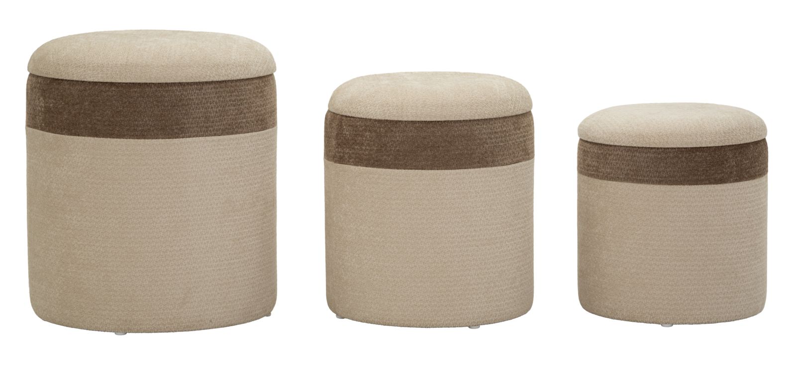 POUF C/CONTENITORE ANKARA TRIS CM Ø 39X47-35X38-31X33 - immagine 4