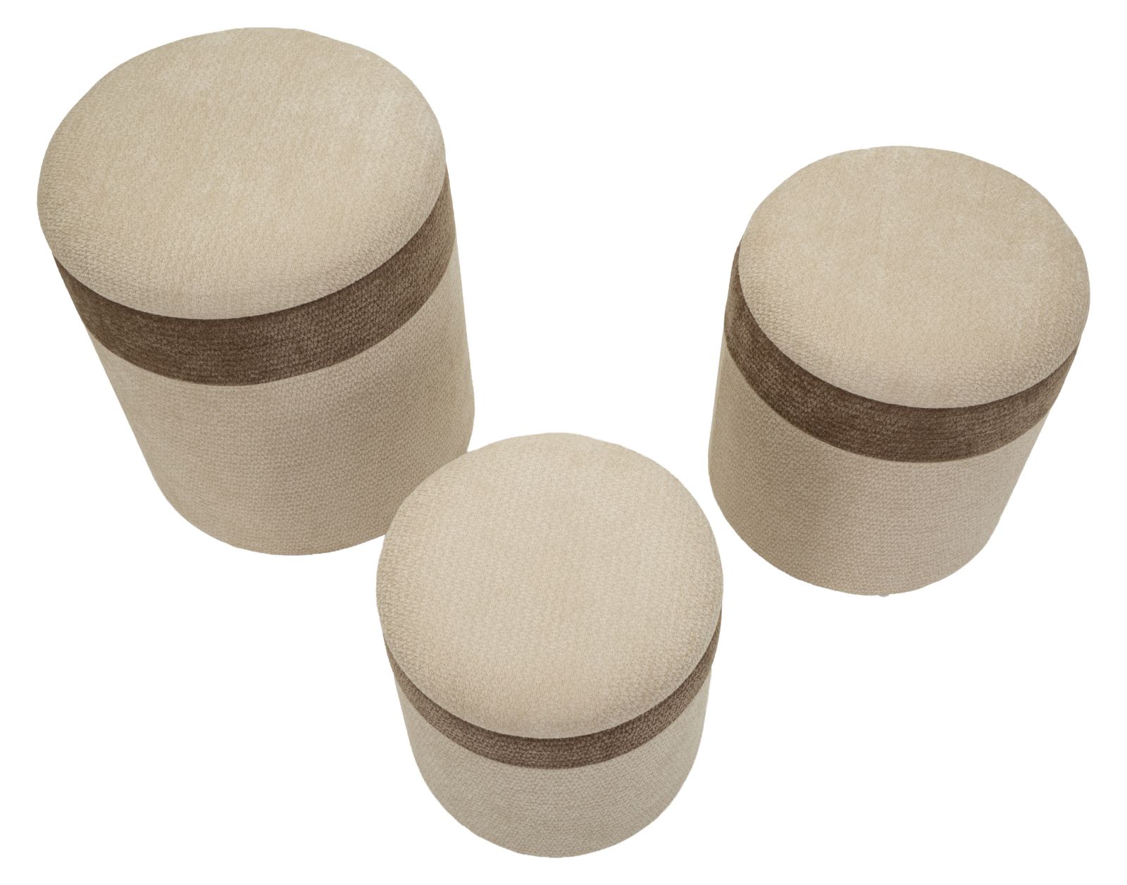 POUF C/CONTENITORE ANKARA TRIS CM Ø 39X47-35X38-31X33 - immagine 2
