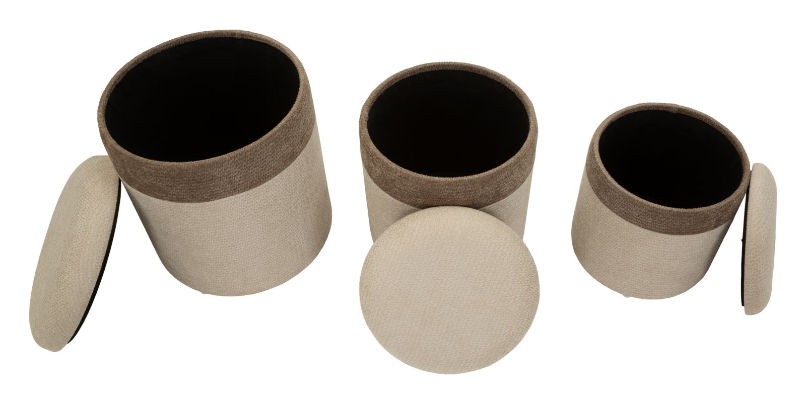 POUF C/CONTENITORE ANKARA TRIS CM Ø 39X47-35X38-31X33 - immagine 6