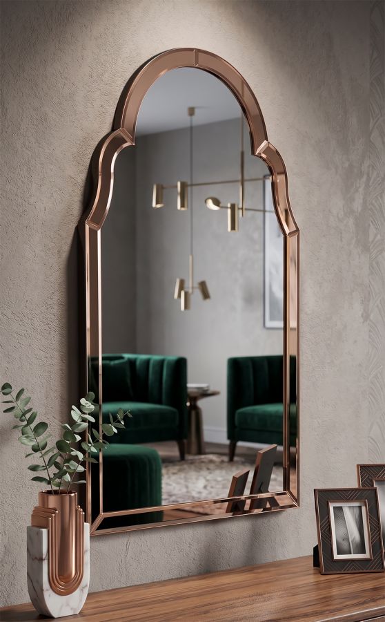 SPECCHIO DA MURO TANGERI ROSA CM 47X1X80 (MISURA SPECCHIO CM 41X74) - immagine 5