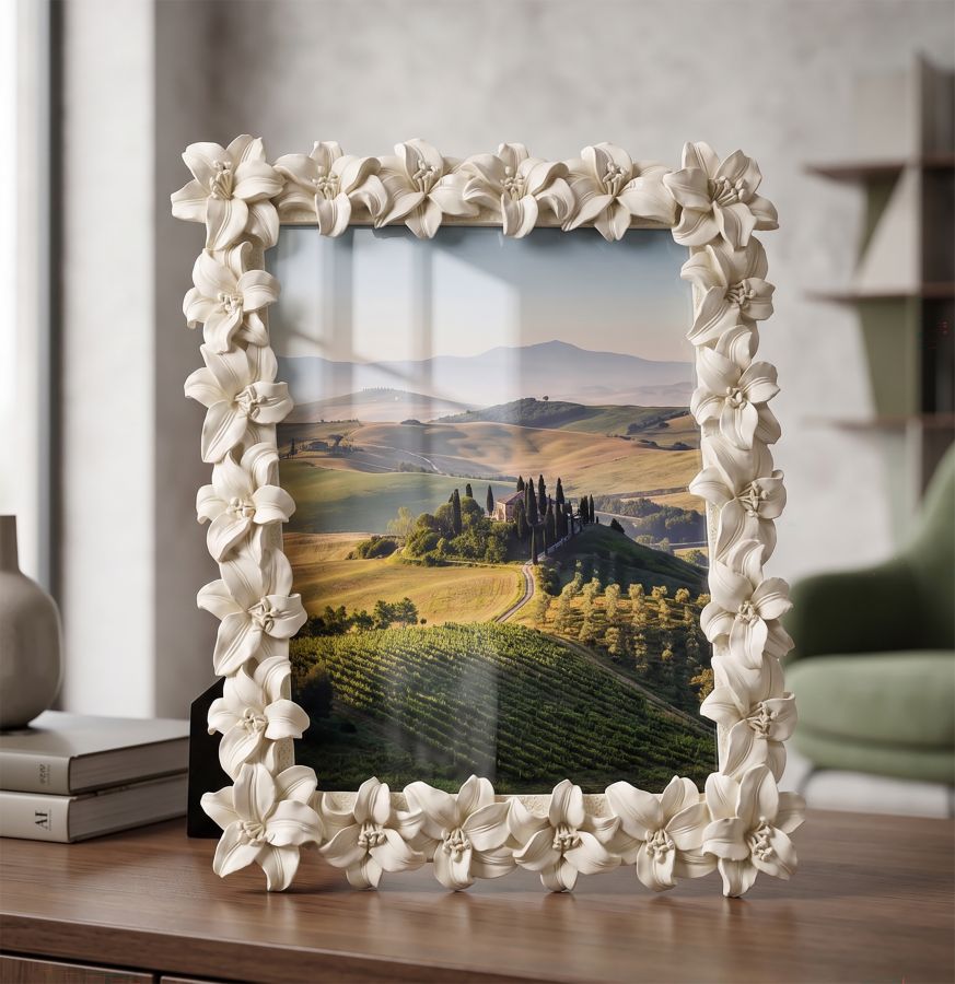 CORNICE LILY CM 27,5X2,3X32,5(MISURA INTERNA CM 20X25) MIN 2 - immagine 5