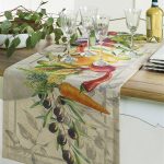 RADICI runner in misto lino