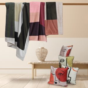 Abstract plaid in velluto