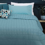 Quilt matrimoniale stone washed tinta unita