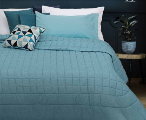 Quilt matrimoniale stone washed tinta unita