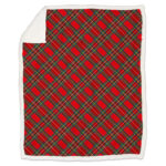 Plaid morbidotto light British rosso