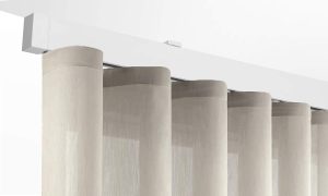 Bastone per tende a onde da 200cm bianco o argento