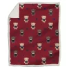 Plaid morbidotto light orsacchiotti rosso