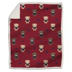 Plaid morbidotto light orsacchiotti rosso