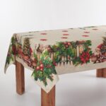 Tovaglia lurex 18 posti vischio